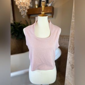 White Birch 1x ribbed unique neckline tank